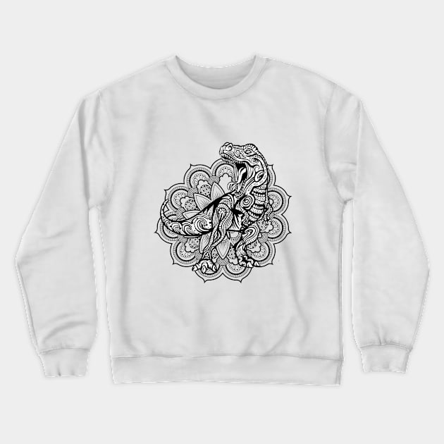 Mandala T Rex Crewneck Sweatshirt by ArtRoute02